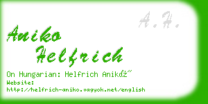 aniko helfrich business card